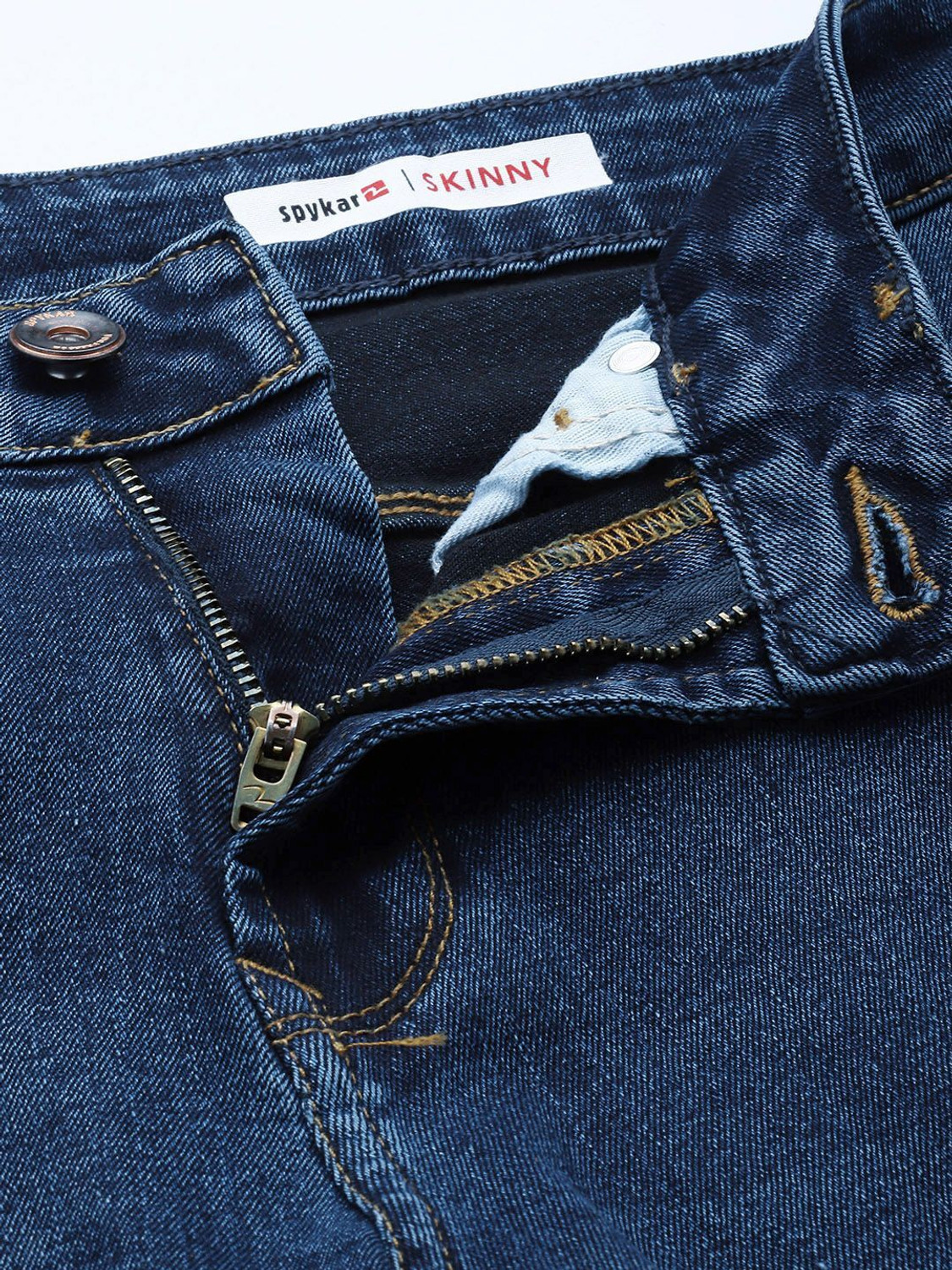 Image of Spykar Skinny Men Blue Jeans