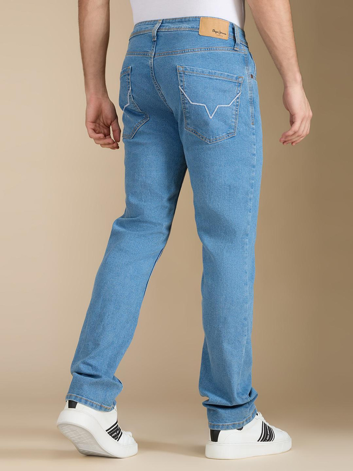 Image of Pepe Jeans Straight Fit Men Blue Jeans