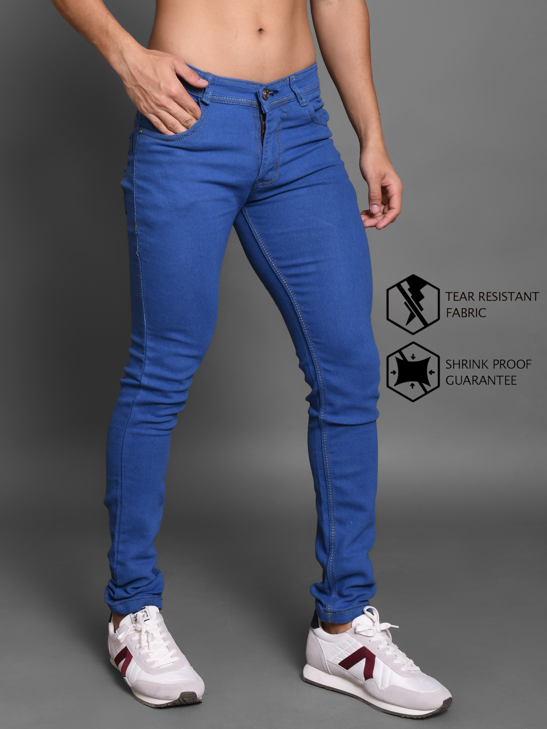 Image of Lzard Slim Men Light Blue Jeans
