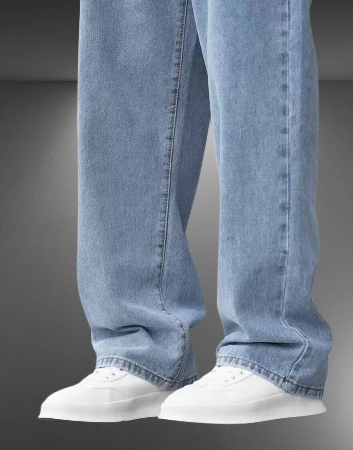 Moda Pride Loose Fit Men Light Blue Jeans - Image 5