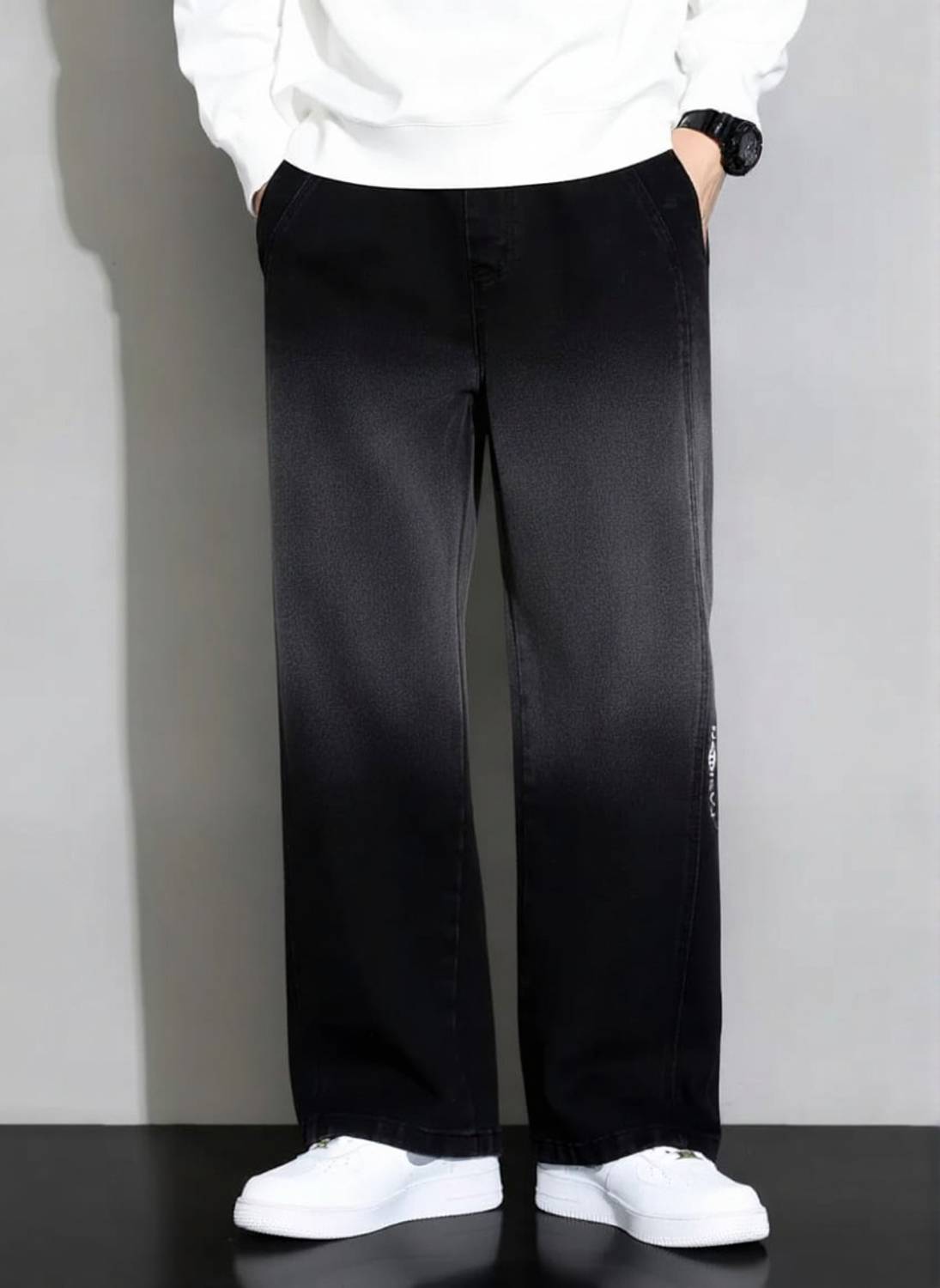 FUDE Pride Relaxed Fit Men Grey Jeans - Image 2