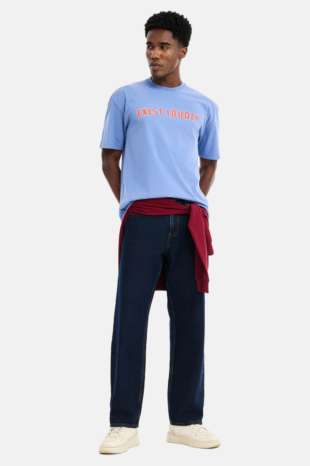 Image of Snitch Straight Fit Men Dark Blue Jeans