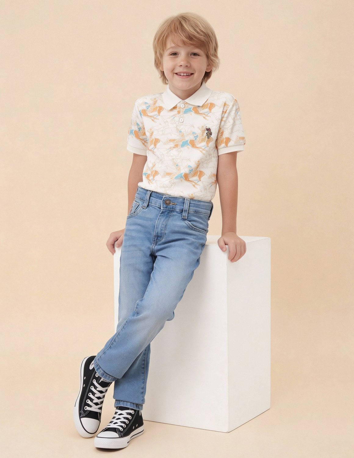 Image of U.S. POLO ASSN. Slim Boys Blue Jeans