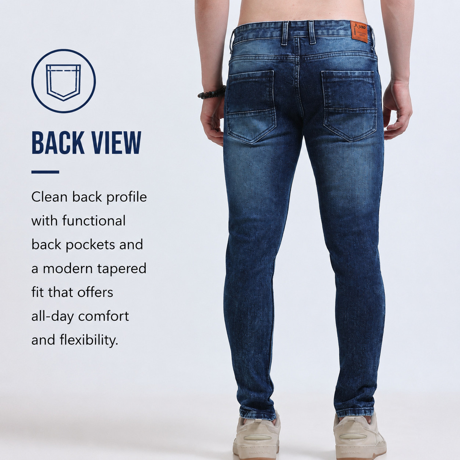 Image of USD Skinny Men Blue Jeans