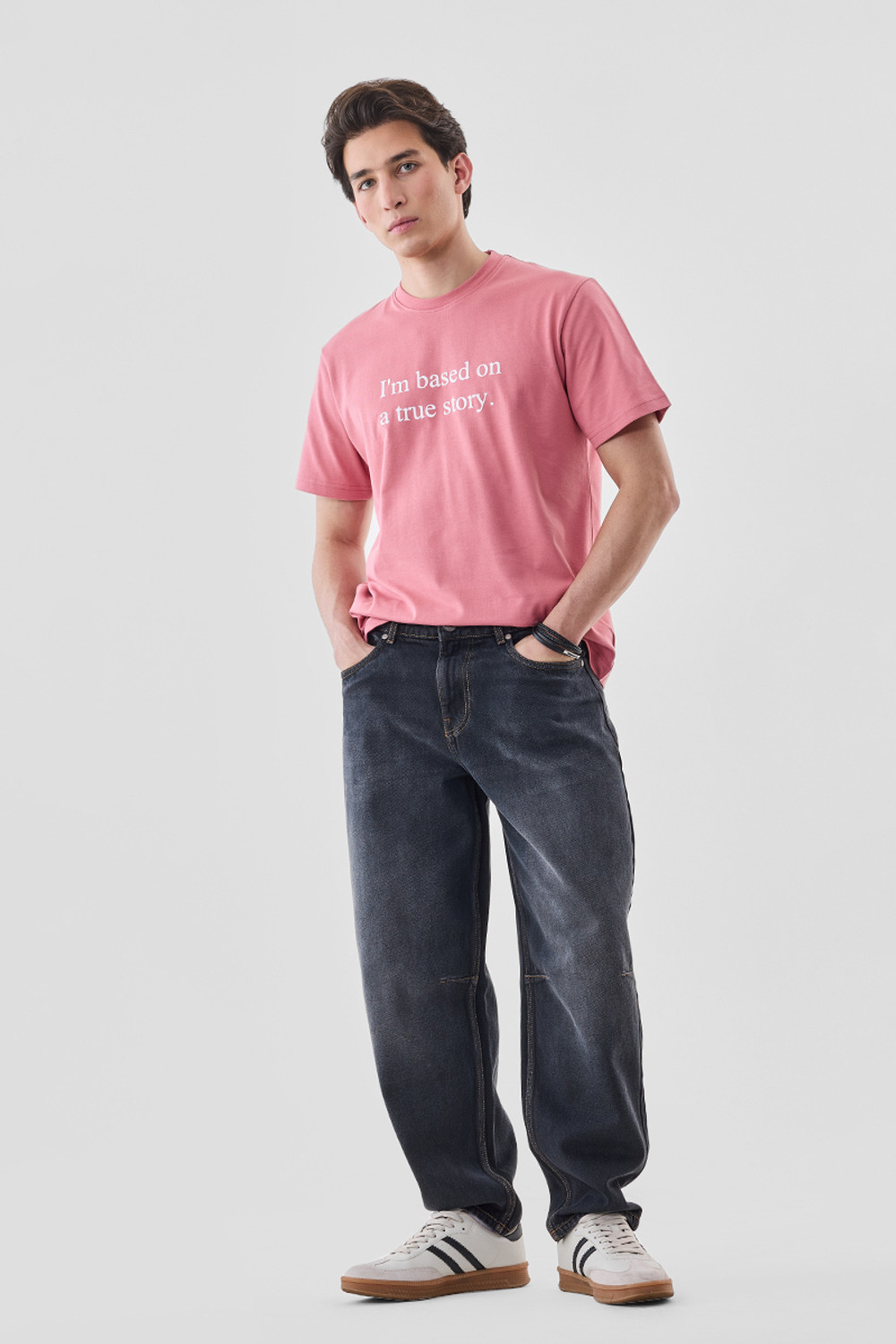 Image of Snitch Relaxed Fit Men Grey, Blue Jeans