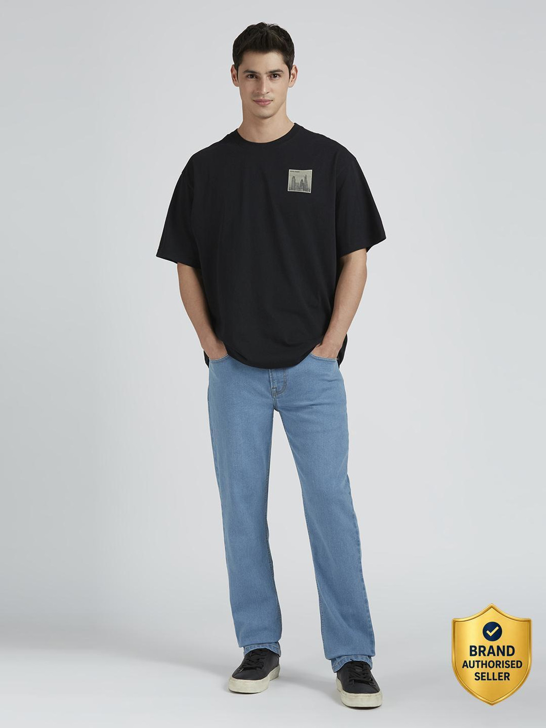 Image of Pepe Jeans Straight Fit Men Blue Jeans