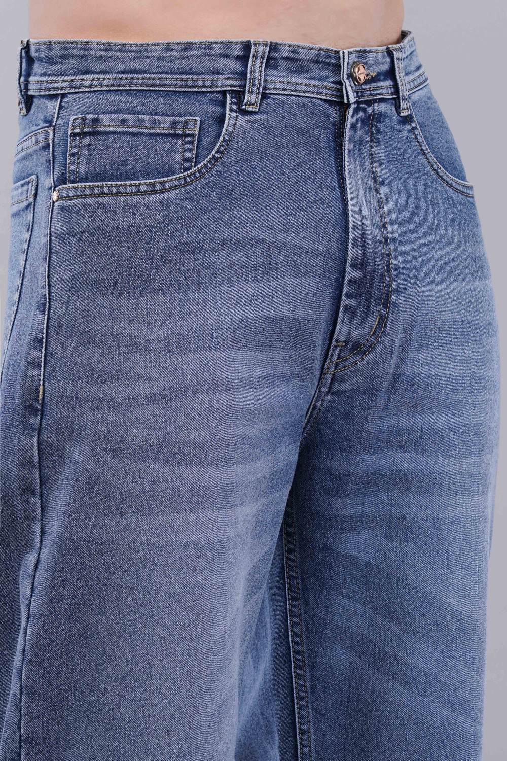 Image of NIVASU Straight Fit Men Blue Jeans