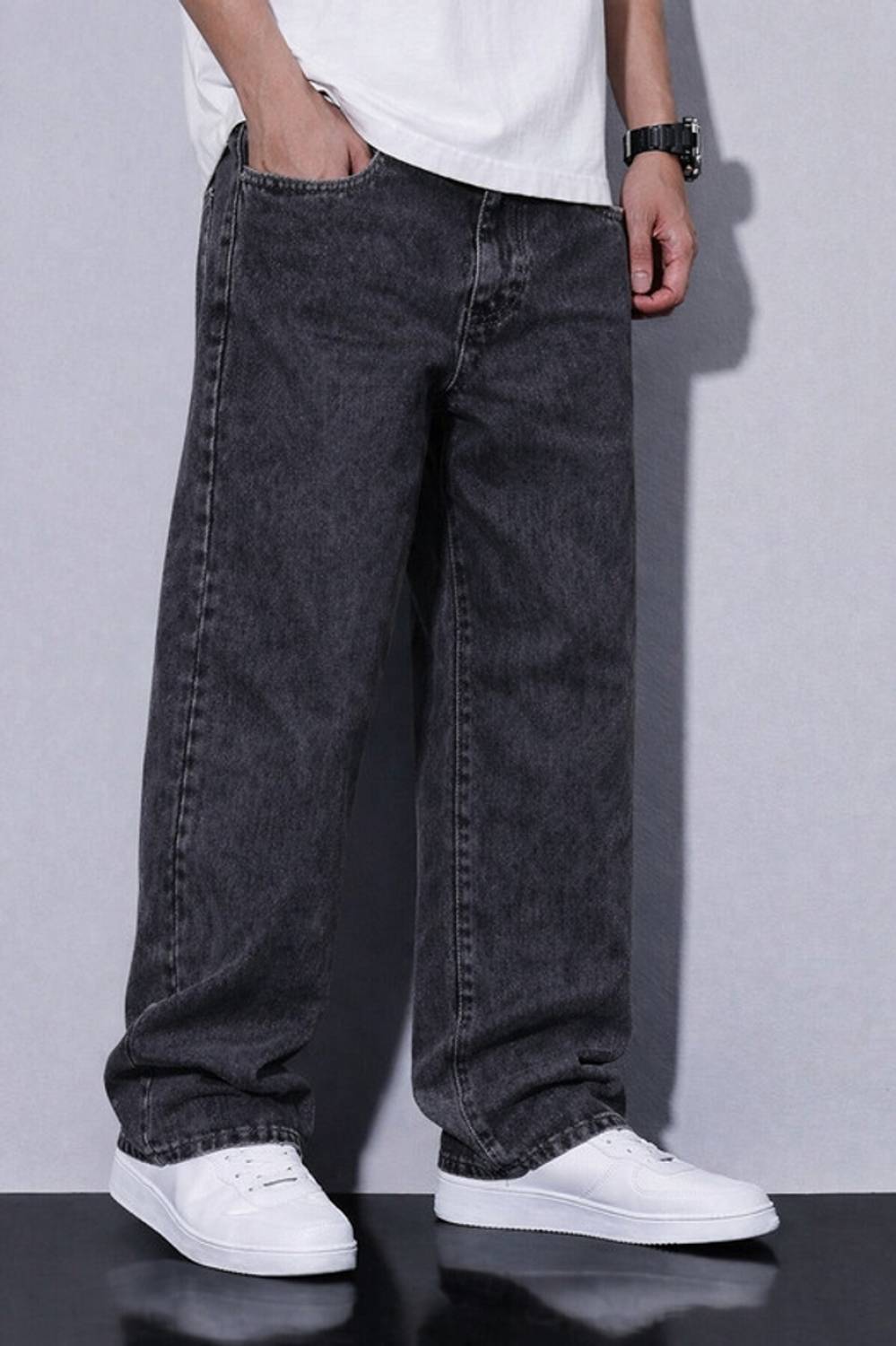 HIGH Denim Straight Fit Men Dark Grey Jeans