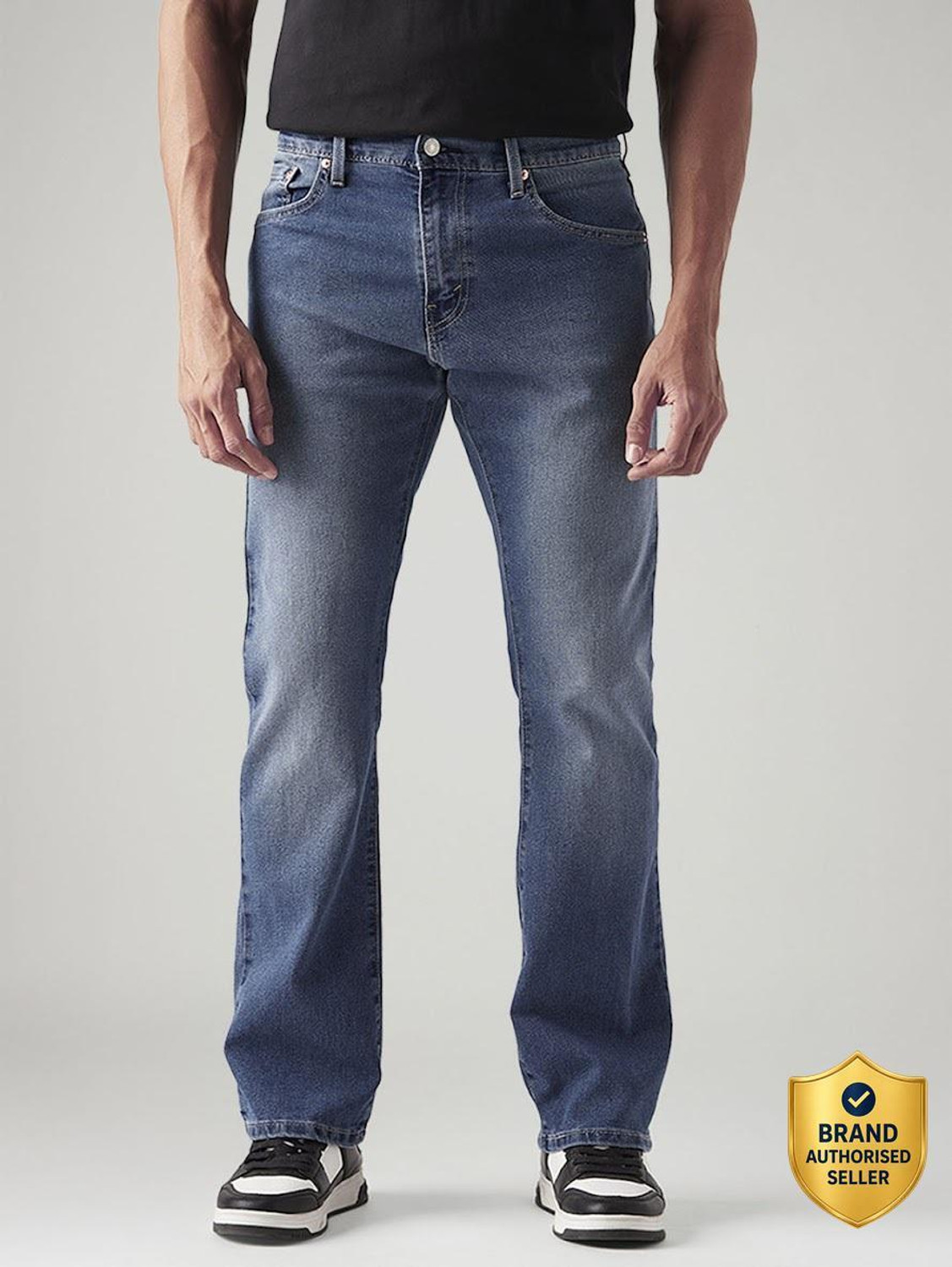 Image of LEVI'S Men Boot-Leg Mid Rise Blue Jeans