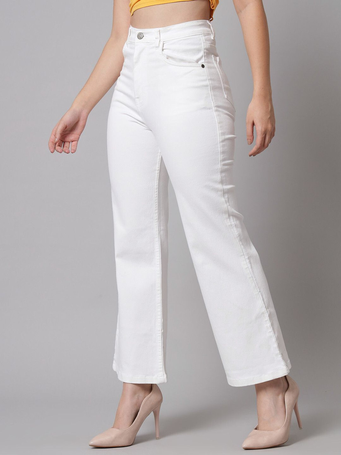 Image of GUTI Flared Women White Jeans
