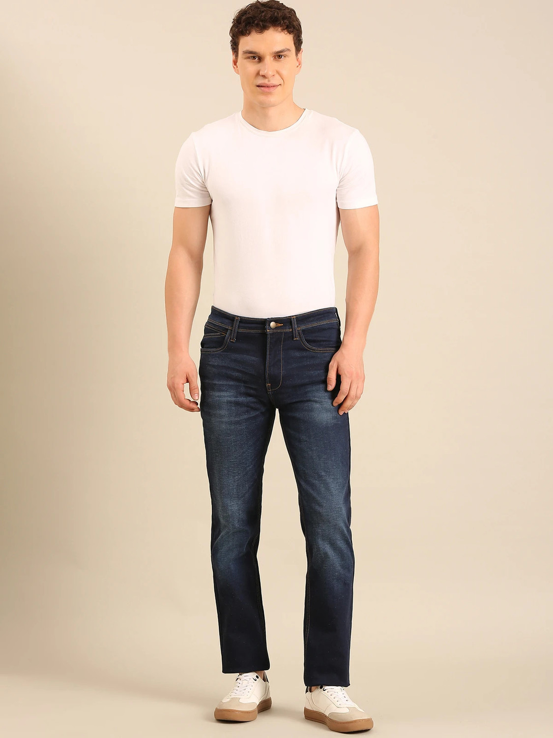 Image of CAVALLO BY LINEN CLUB Slim Men Blue Jeans