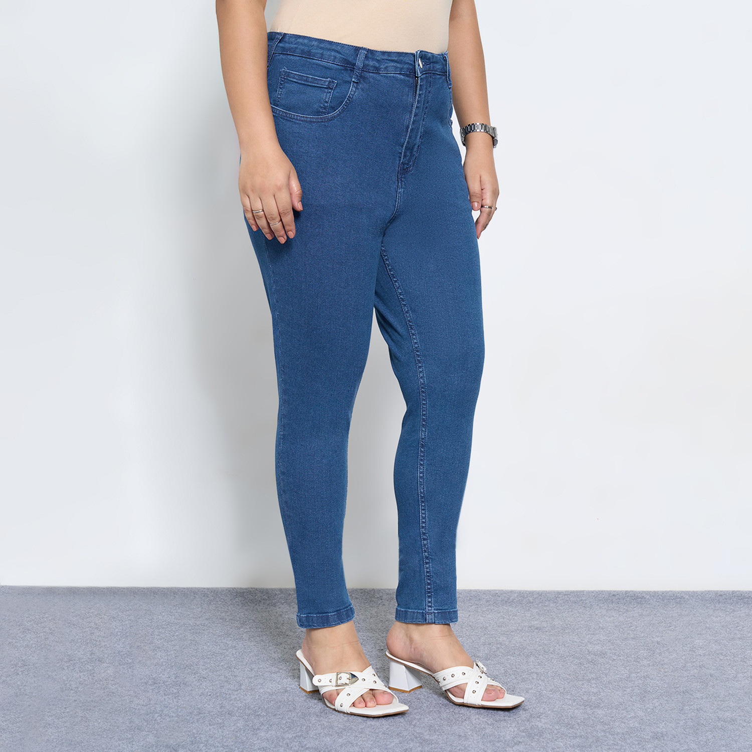 Image of Honey Curvytude by Pantaloons Skinny Women Blue Jeans