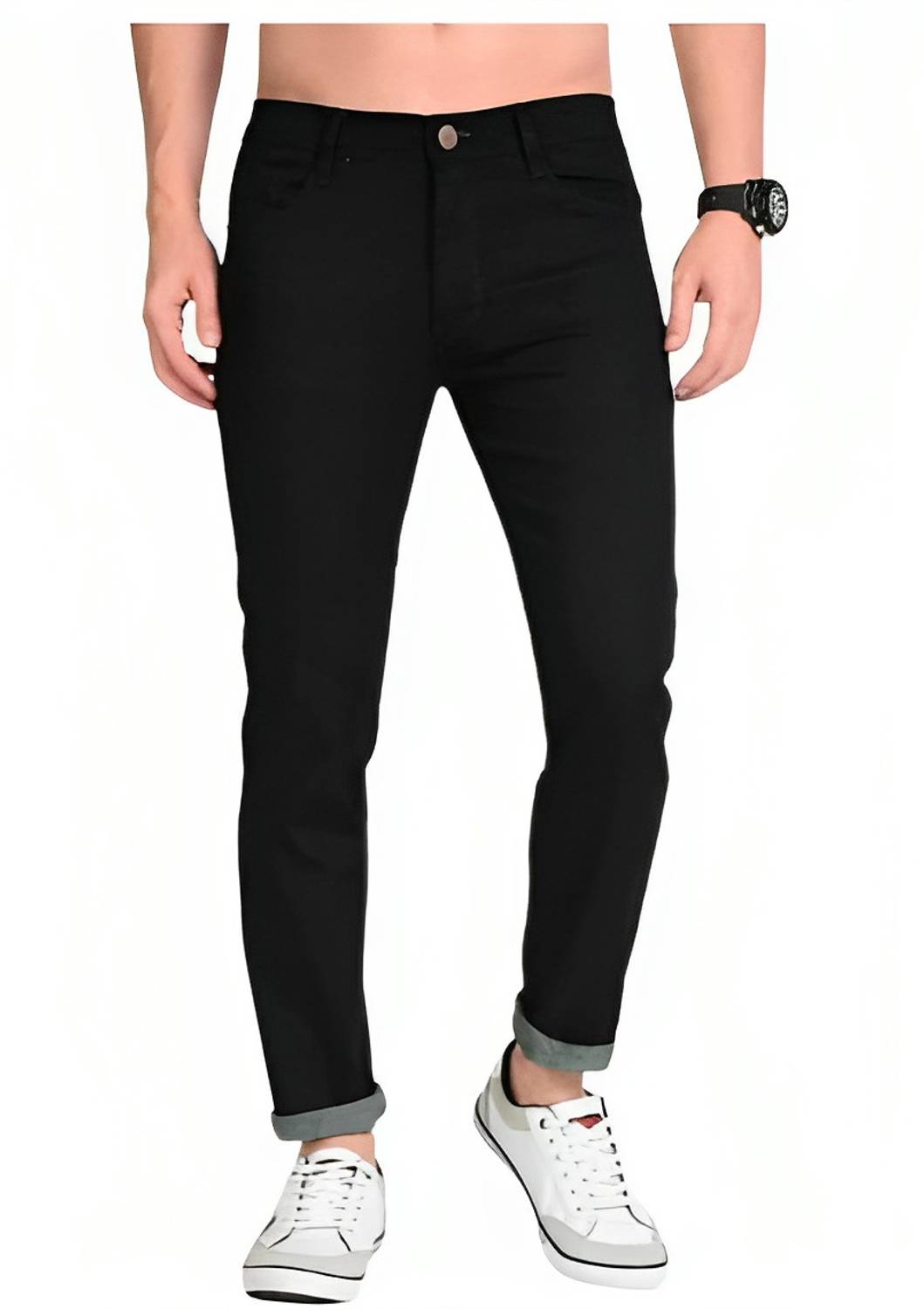 CAMFITS Slim Men Black Jeans