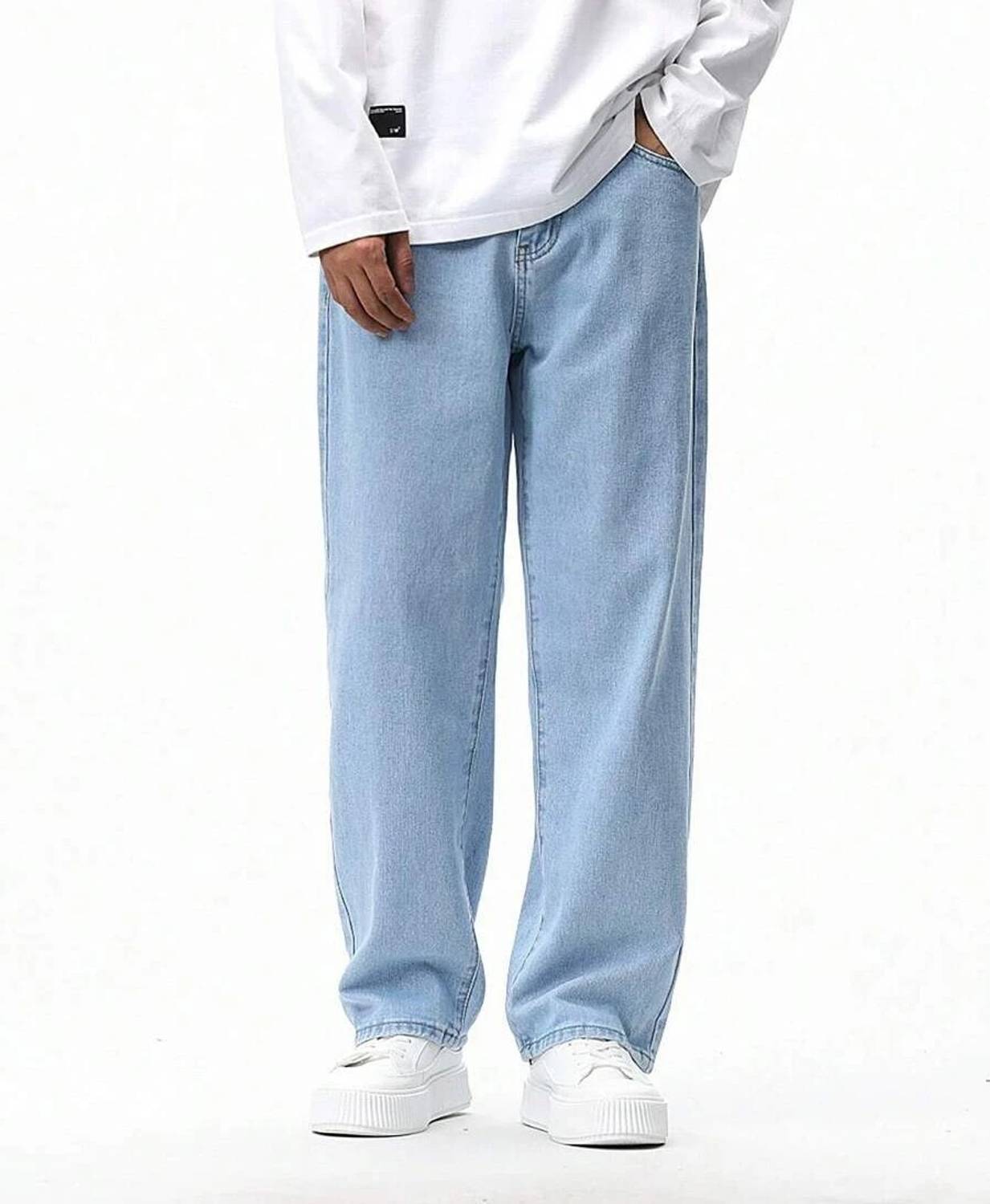 DENIM LOOK Loose Fit Men Light Blue Jeans - Image 3