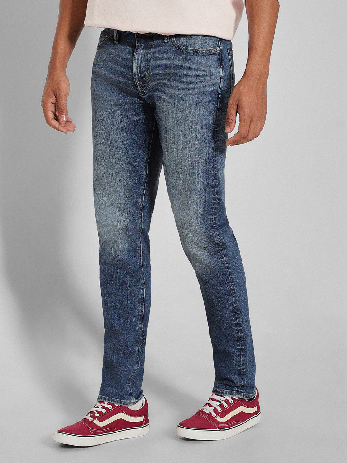 Image of American Eagle Outfitters Skinny Men Dark Blue Jeans