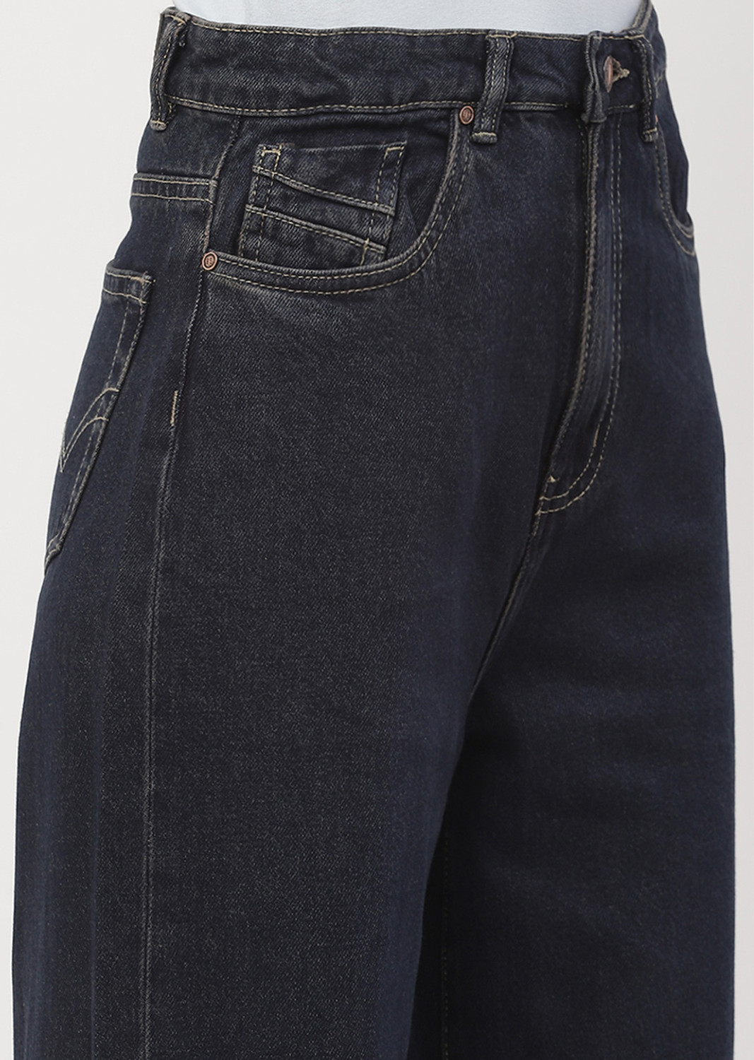 Image of MADAME Flared Women Dark Blue Jeans