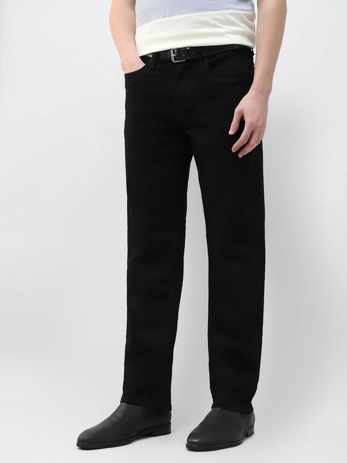 Image of U.S. Polo Assn. Denim Co. Relaxed Fit Men Black Jeans