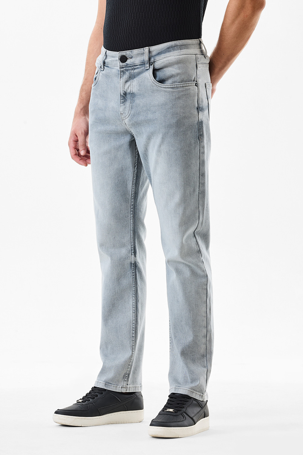 Image of Snitch Relaxed Fit Men Light Blue Jeans