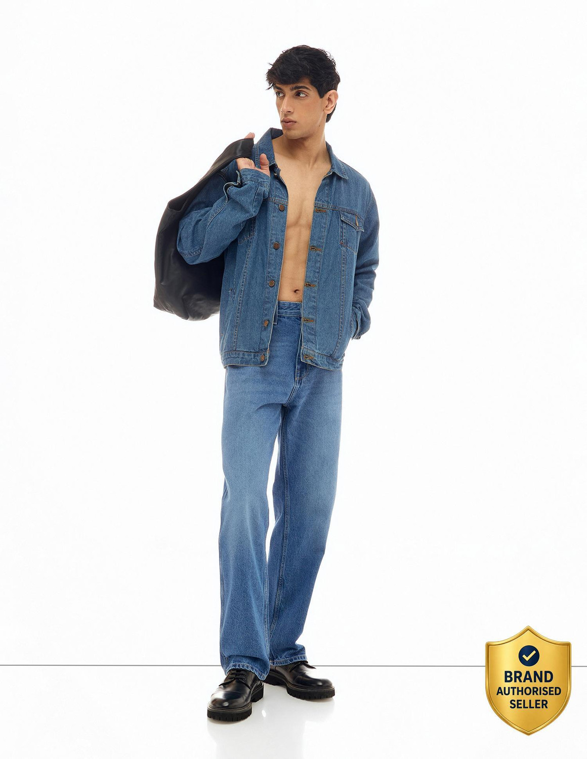 Image of FLYING MACHINE Loose Fit Men Blue Jeans