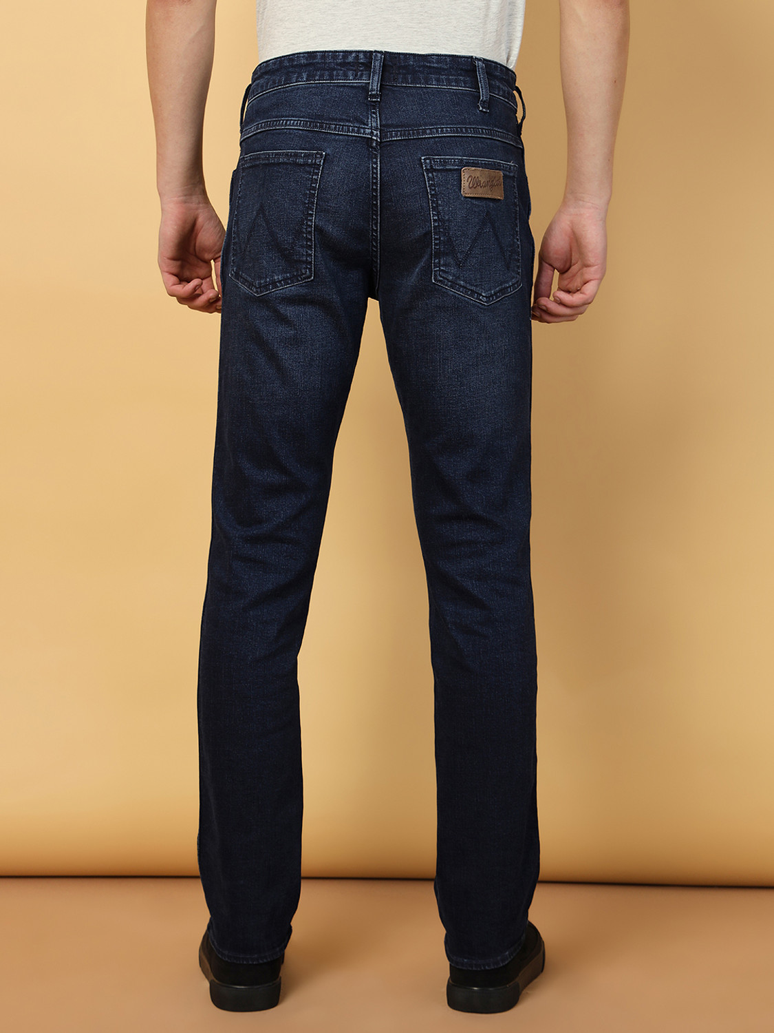 Image of Wrangler Regular Men Dark Blue Jeans