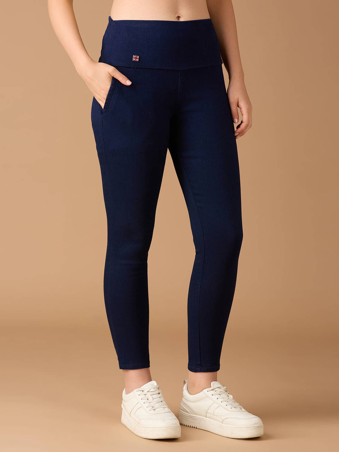 3BUTTERFLIES Skinny Women Dark Blue Jeans