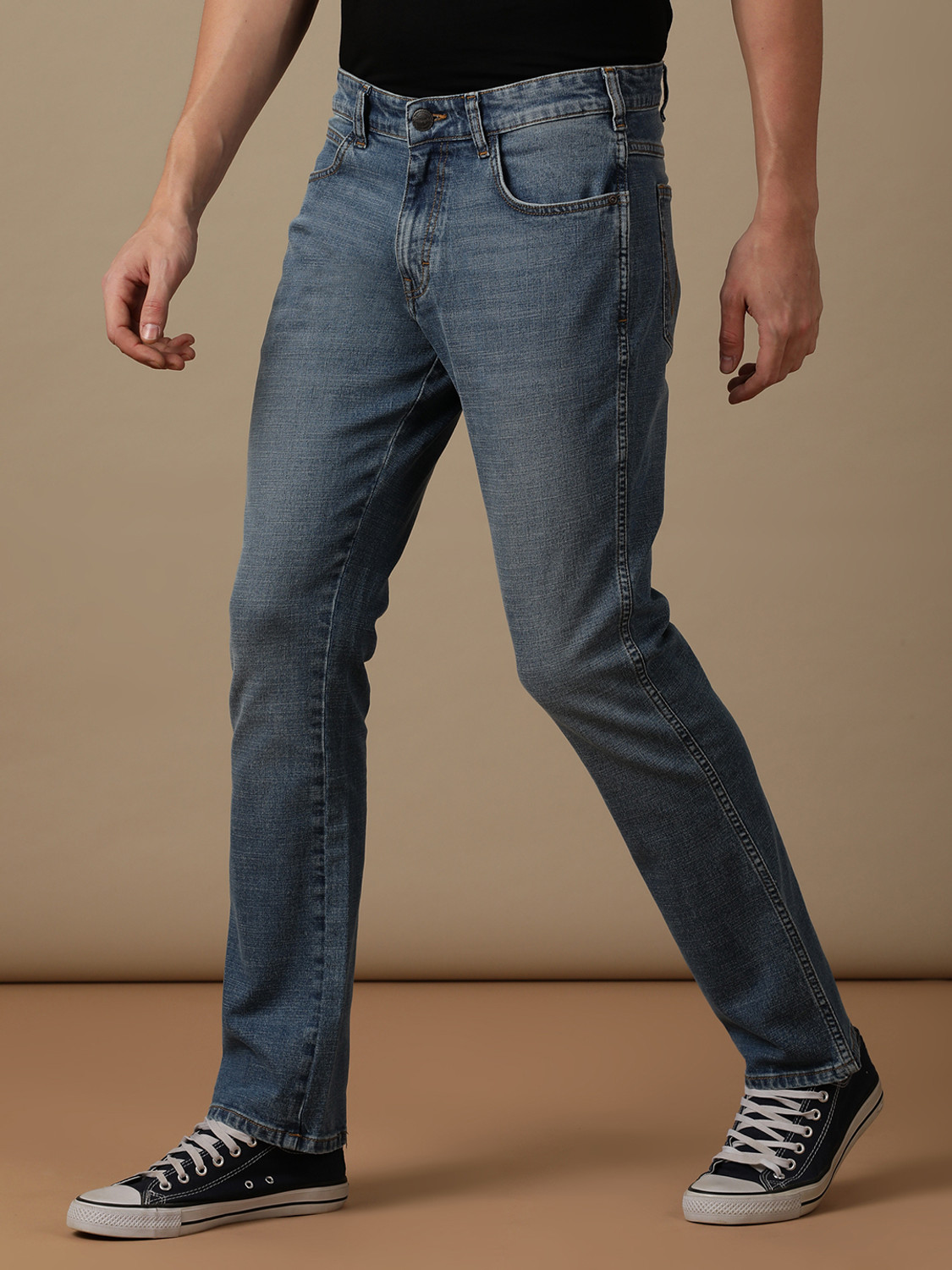 Image of Wrangler Regular Men Blue Jeans