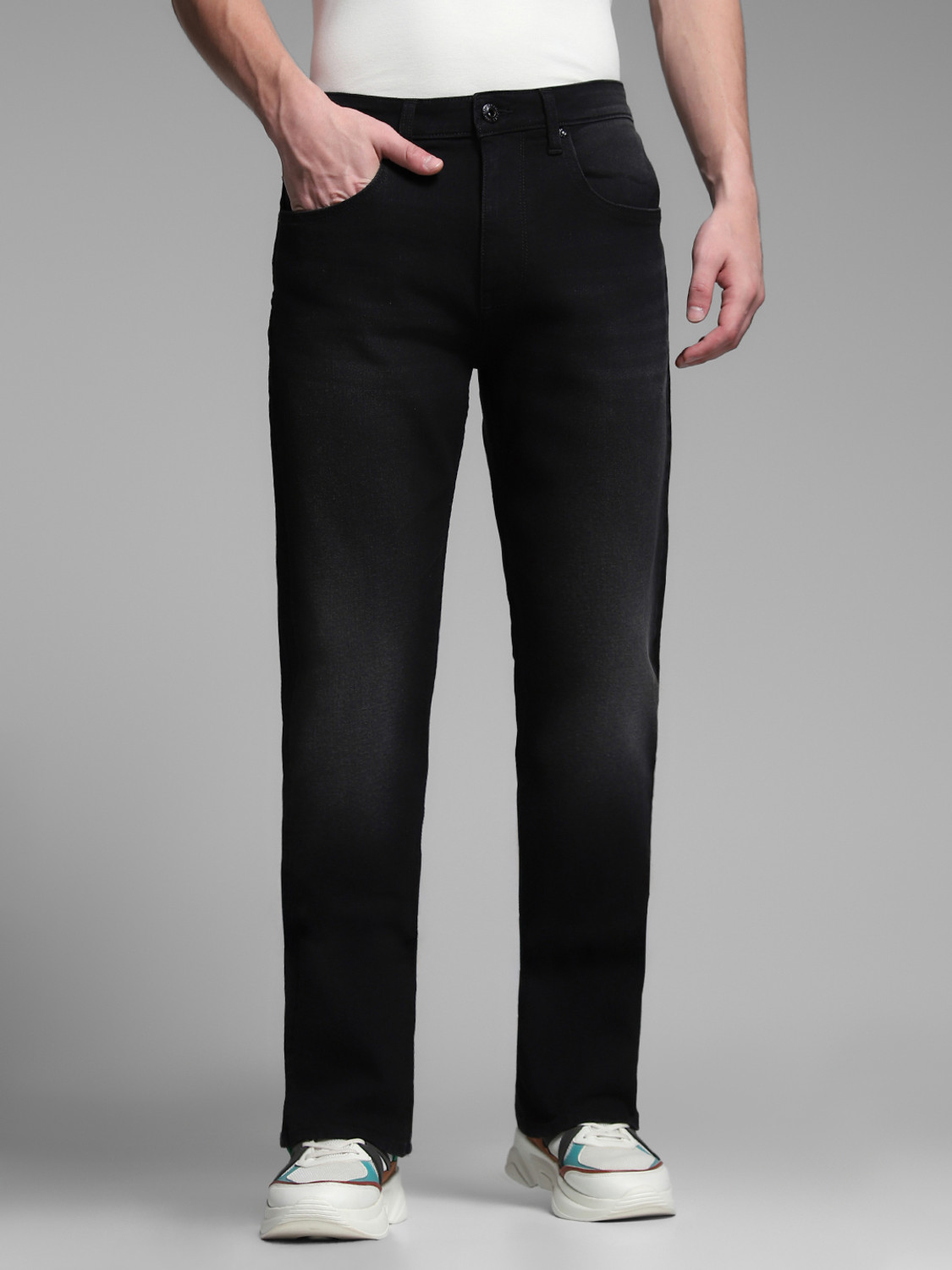 Image of JACK & JONES Regular Men Black Jeans