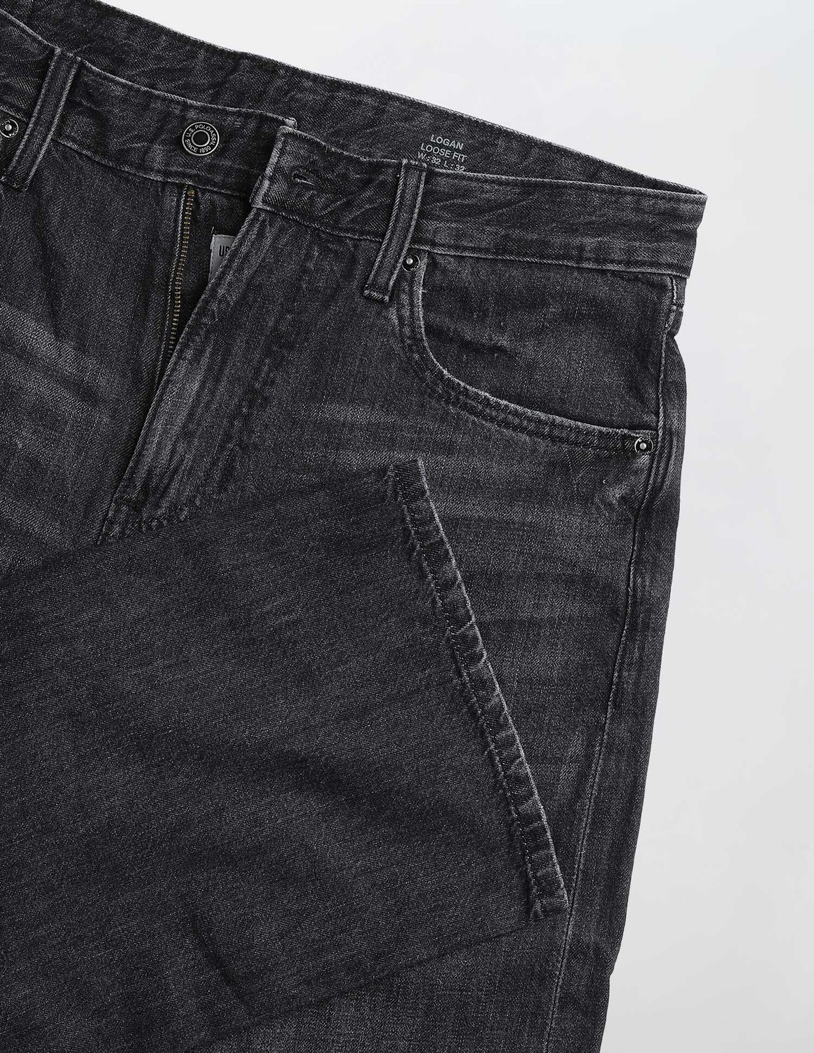 Image of U.S. Polo Assn. Denim Co. Loose Fit Men Black Jeans