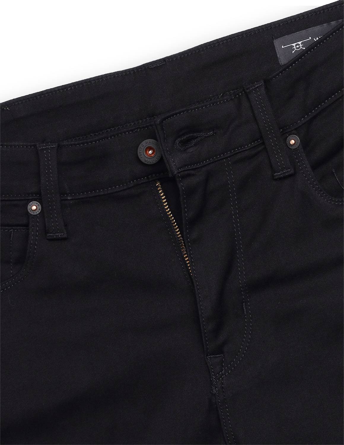 FLYING MACHINE Straight Fit Men Black Jeans - Image 4