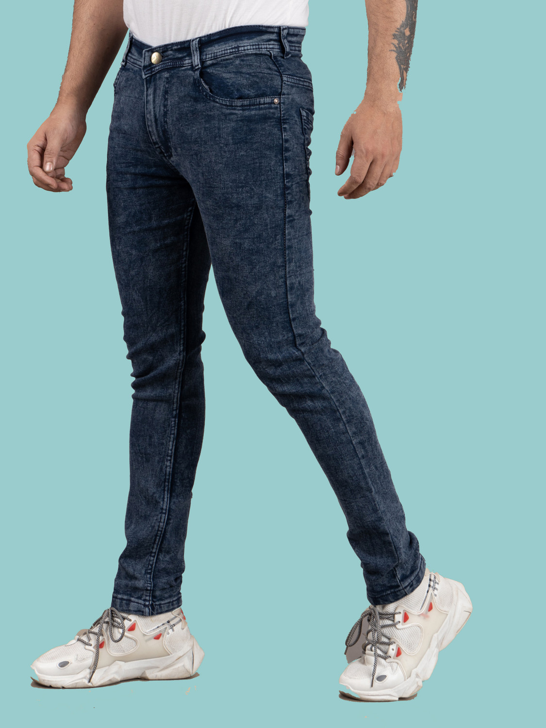 Image of METRONAUT Slim Men Dark Blue Jeans