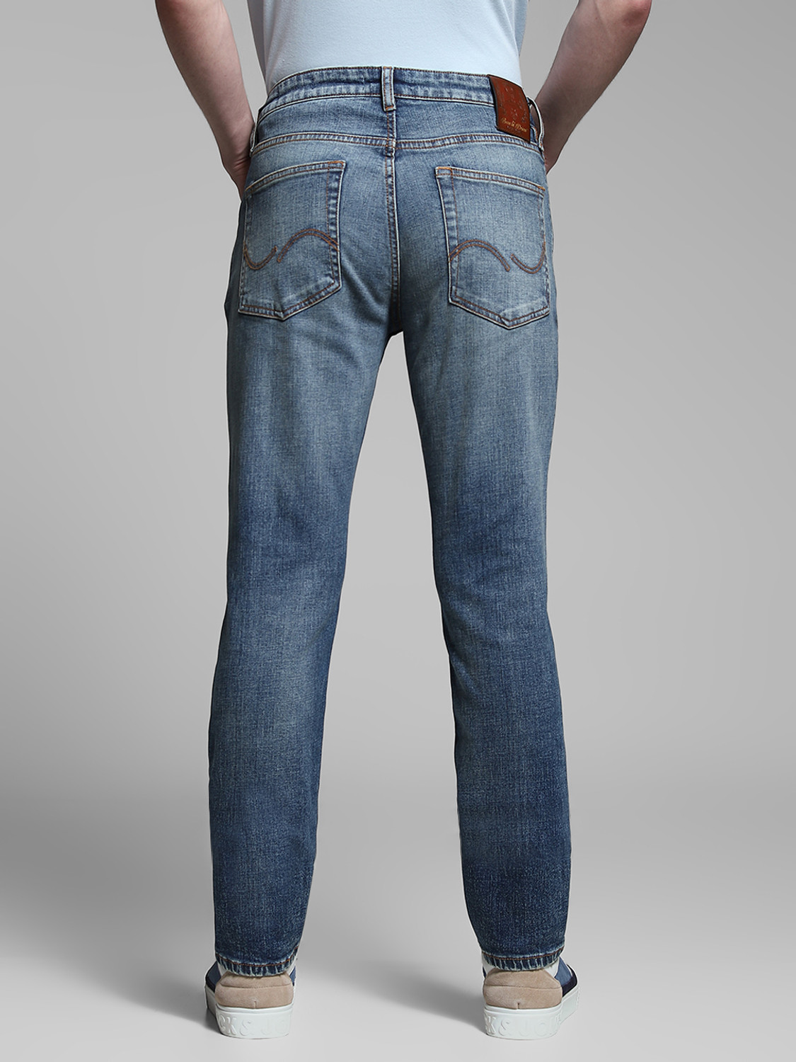 Image of JACK & JONES Slim Men Blue Jeans