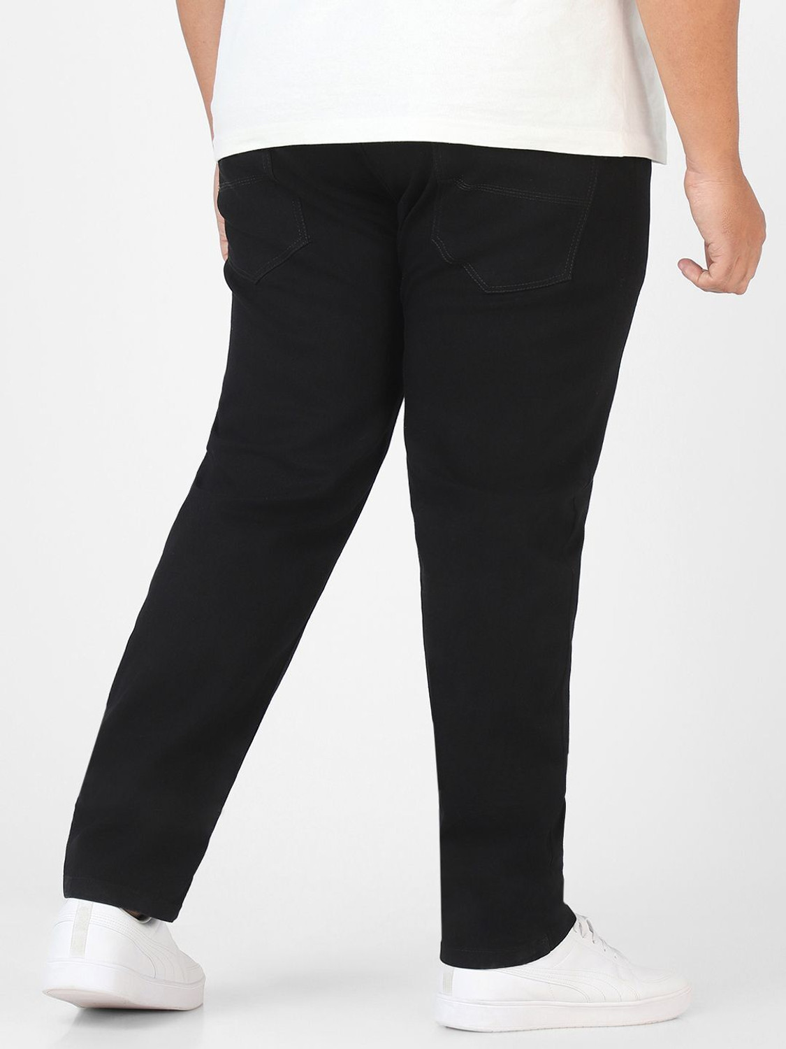 Image of Urbano Plus Regular Men Black Jeans
