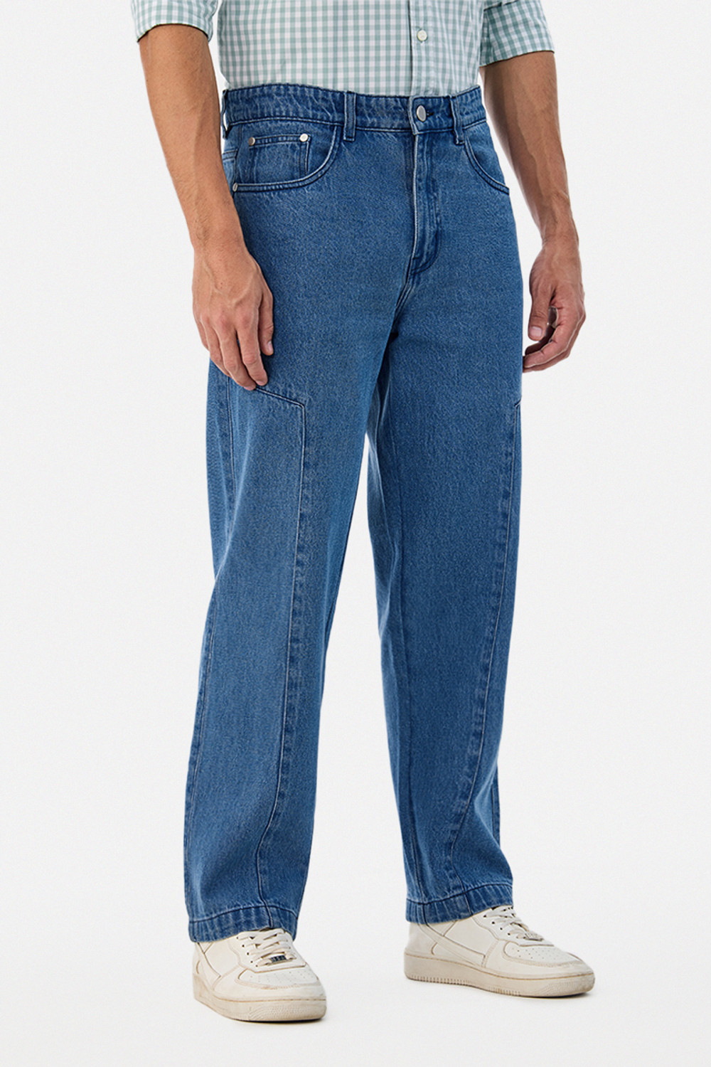 Image of Snitch Loose Fit Men Blue Jeans