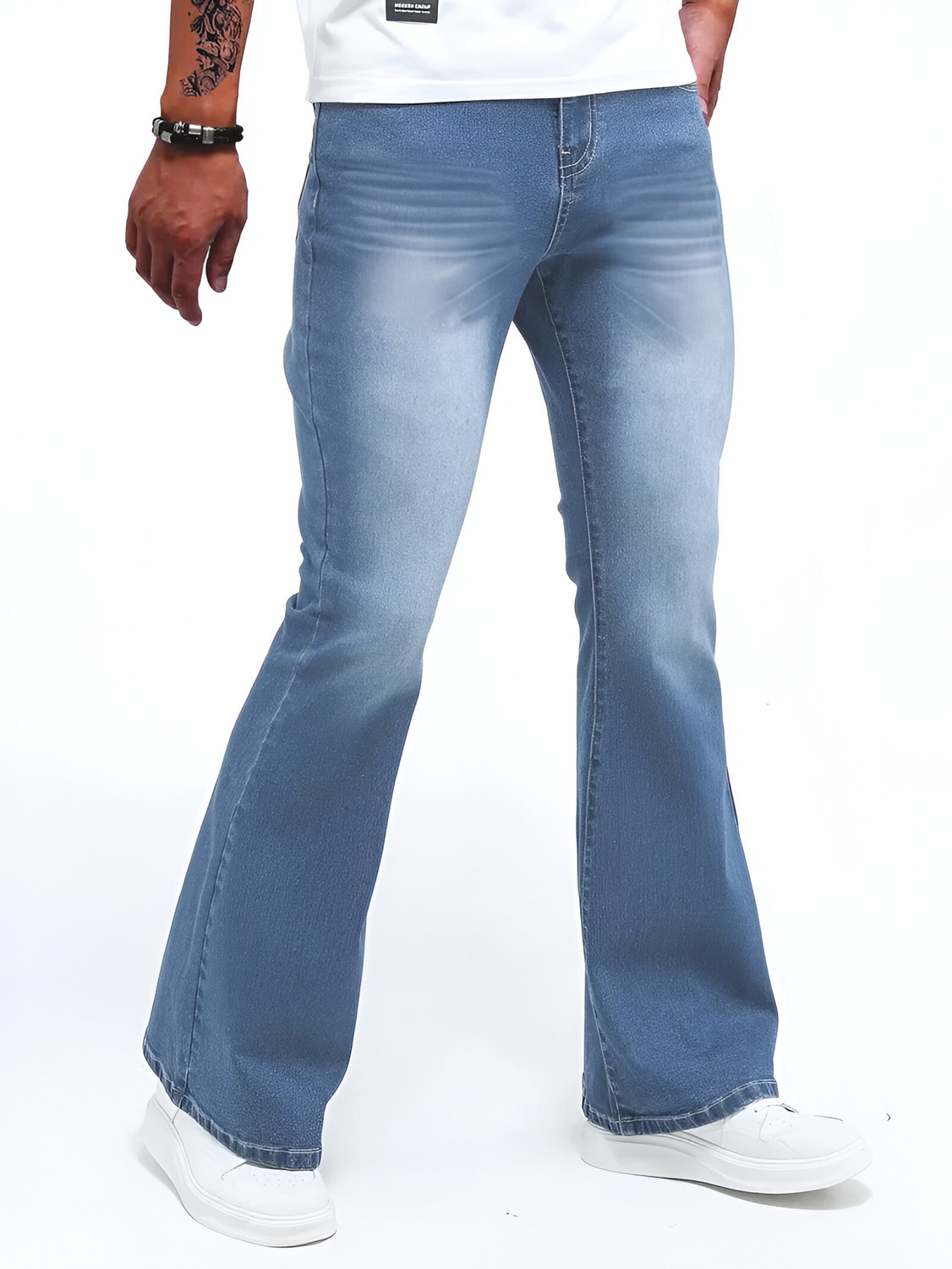 Image of BEN MARTIN Boot-Leg Men Light Blue Jeans