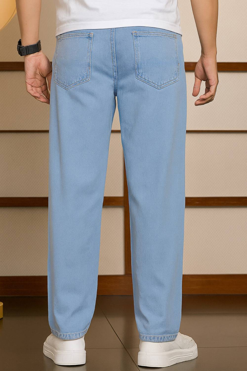 LEVORCE Loose Fit Men Light Blue Jeans - Image 2