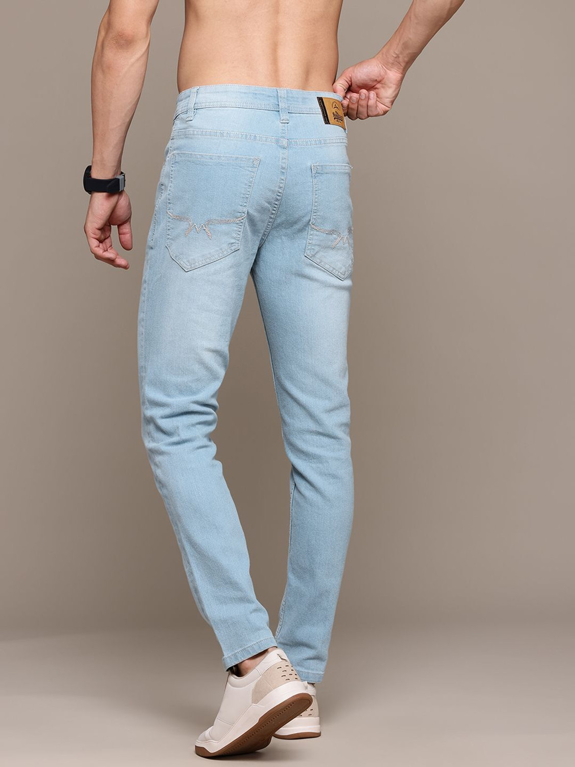 Image of Roadster Tapered Fit Men Blue Jeans