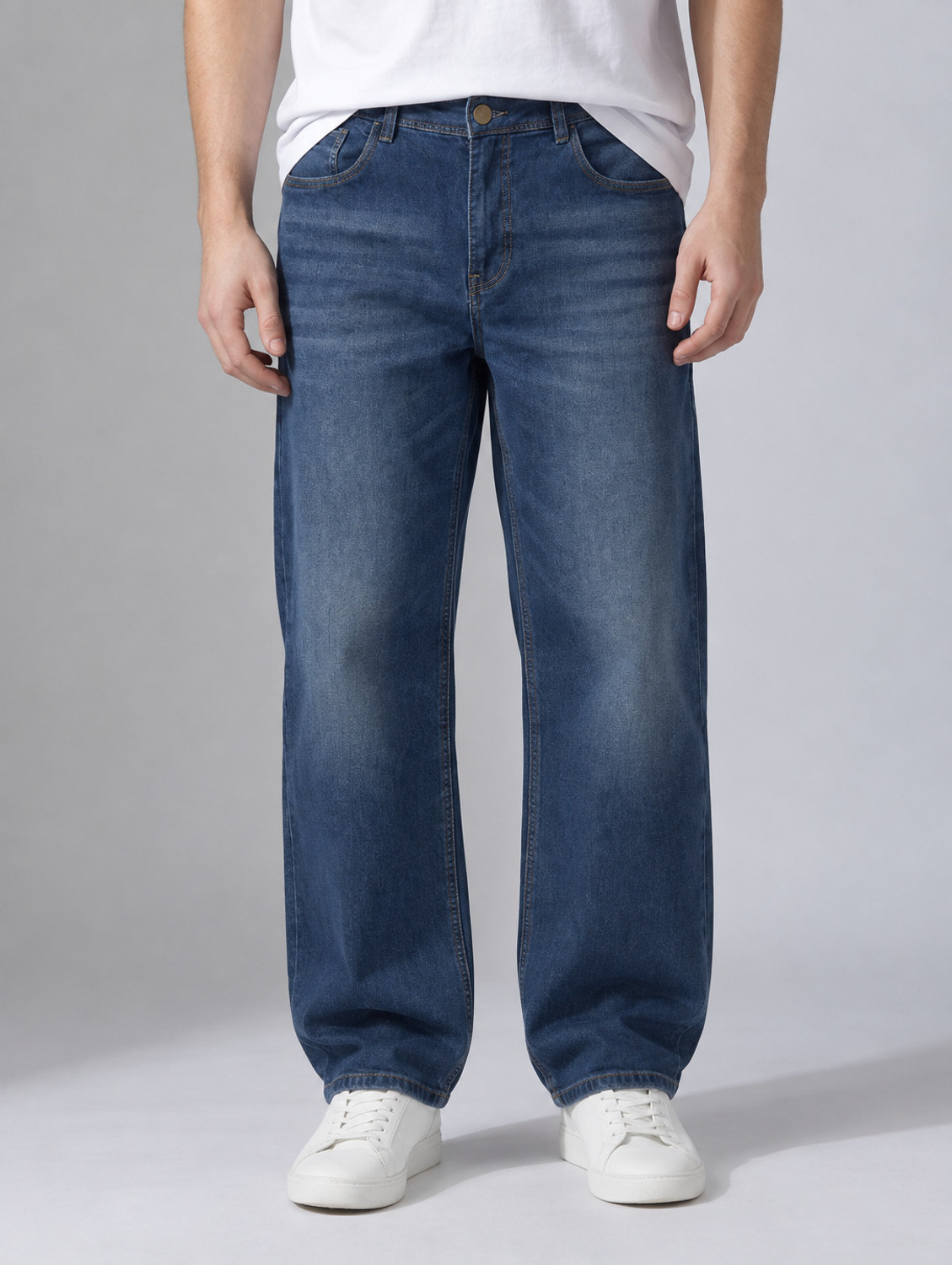 Image of NUMERO UNO Loose Fit Men Blue Jeans