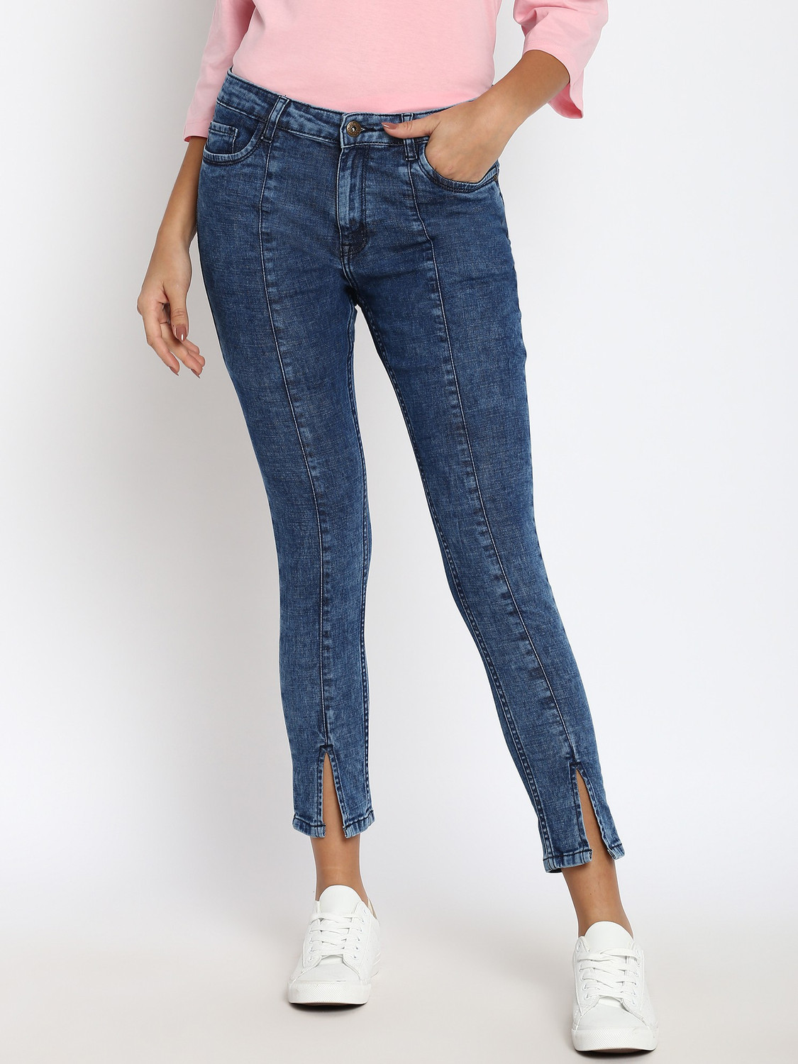 Image of abof by Aditya Birla Slim Women Blue Jeans
