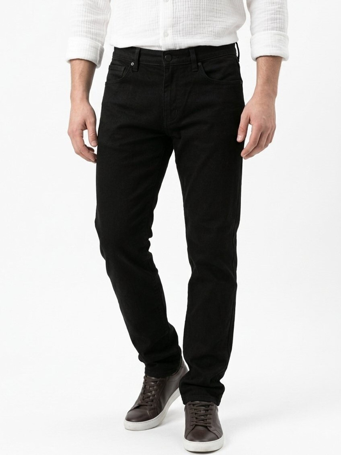Image of Roadster Straight Fit Men Black Jeans
