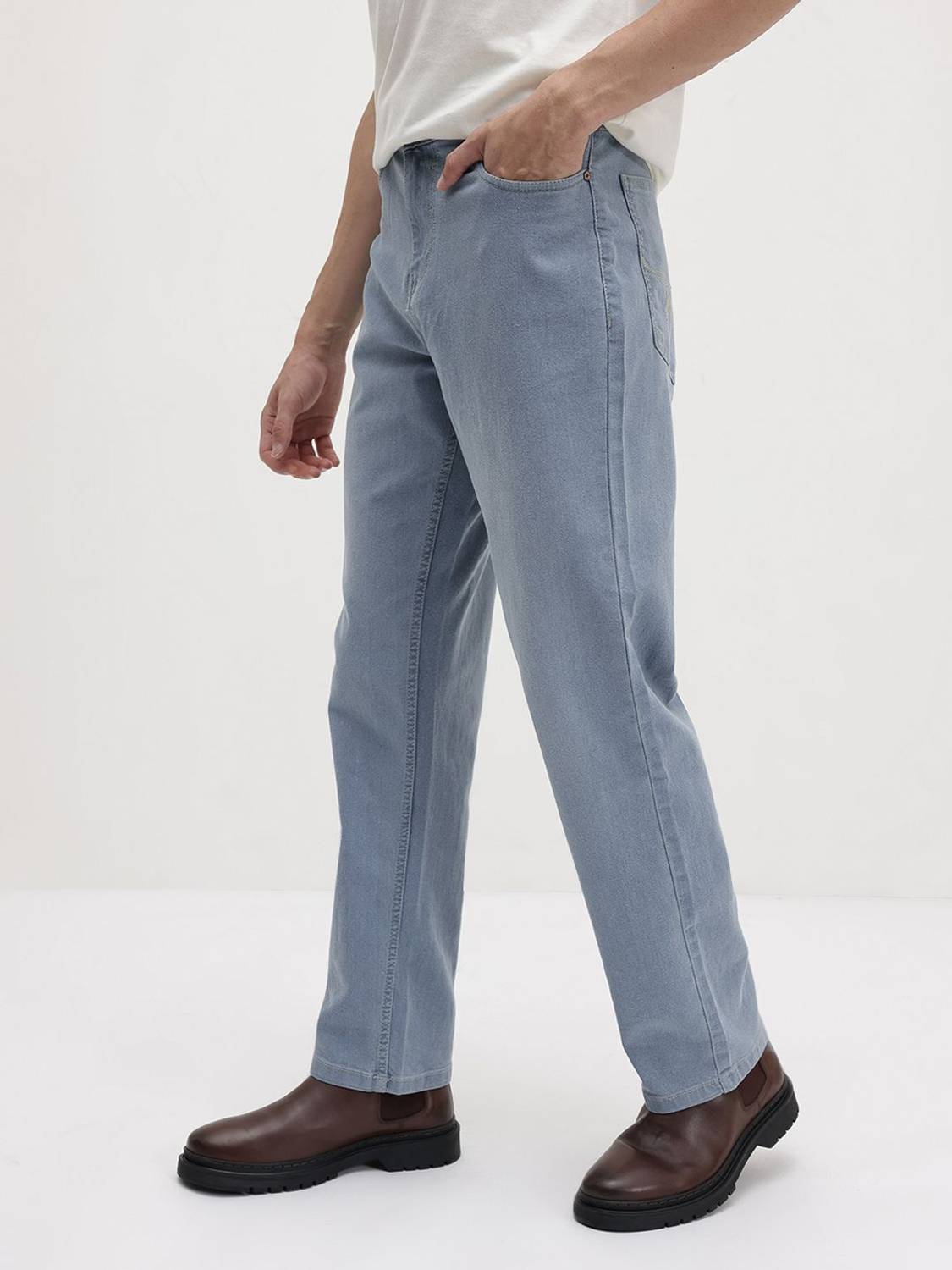 Roadster Straight Fit Men Blue Jeans - Image 3