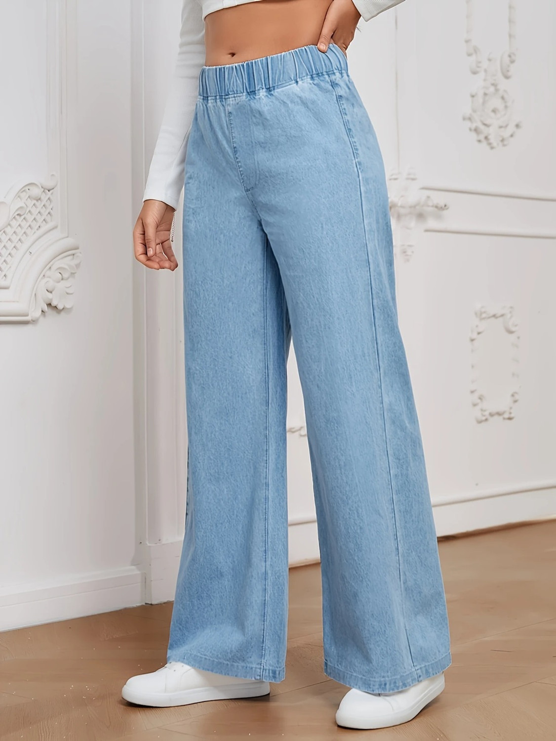 Image of GLOBENAUT Loose Fit Women Light Blue Jeans
