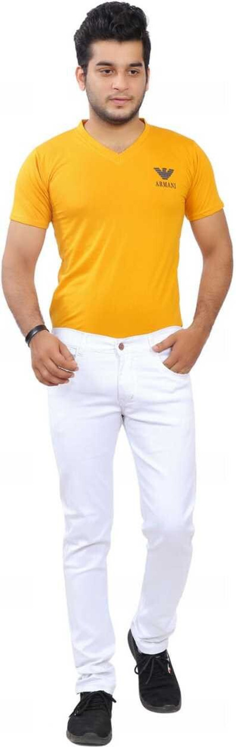 Image of BEG FASHION Slim Men White Jeans