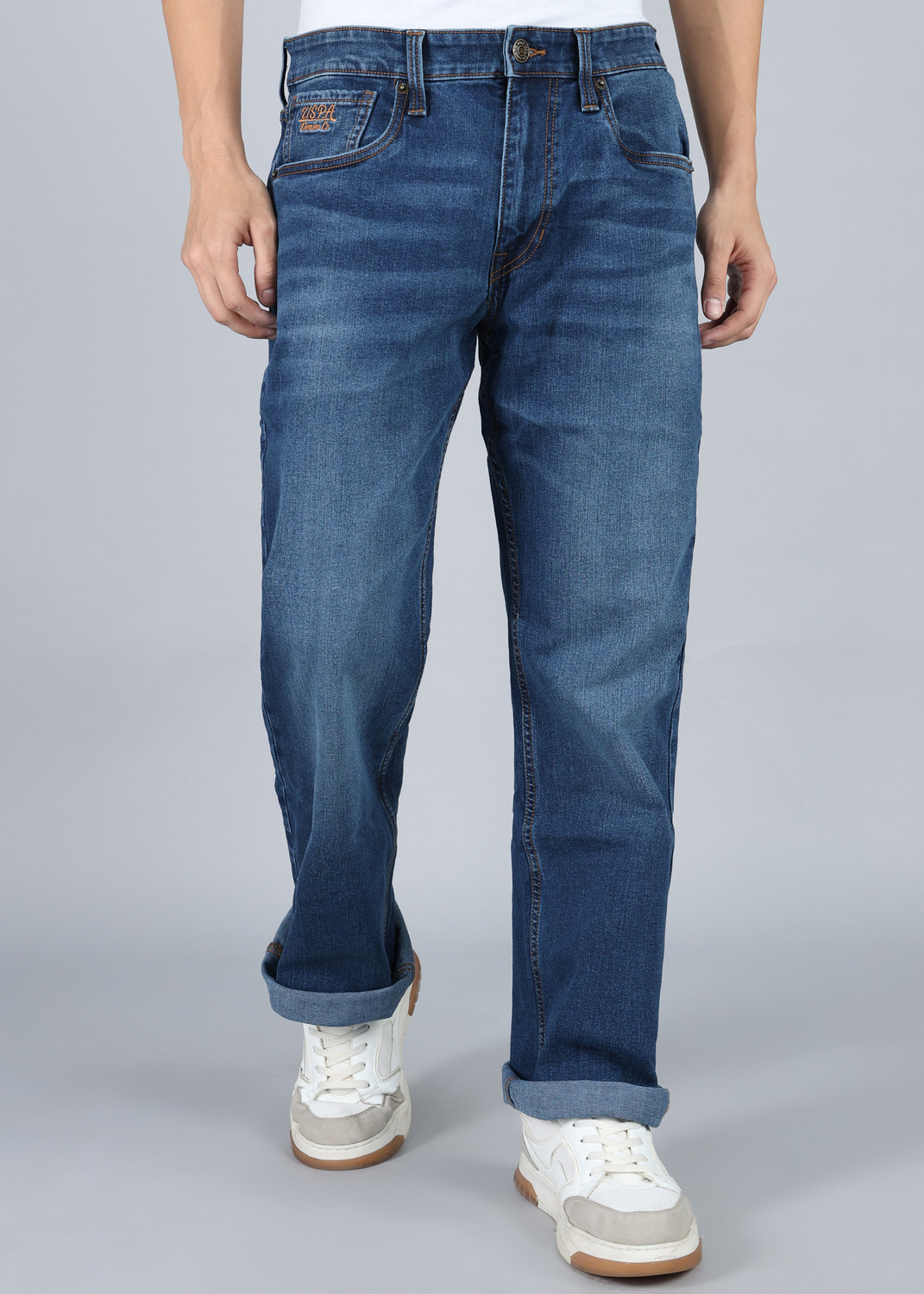 Image of U.S. Polo Assn. Denim Co. Boot-Leg Men Blue Jeans