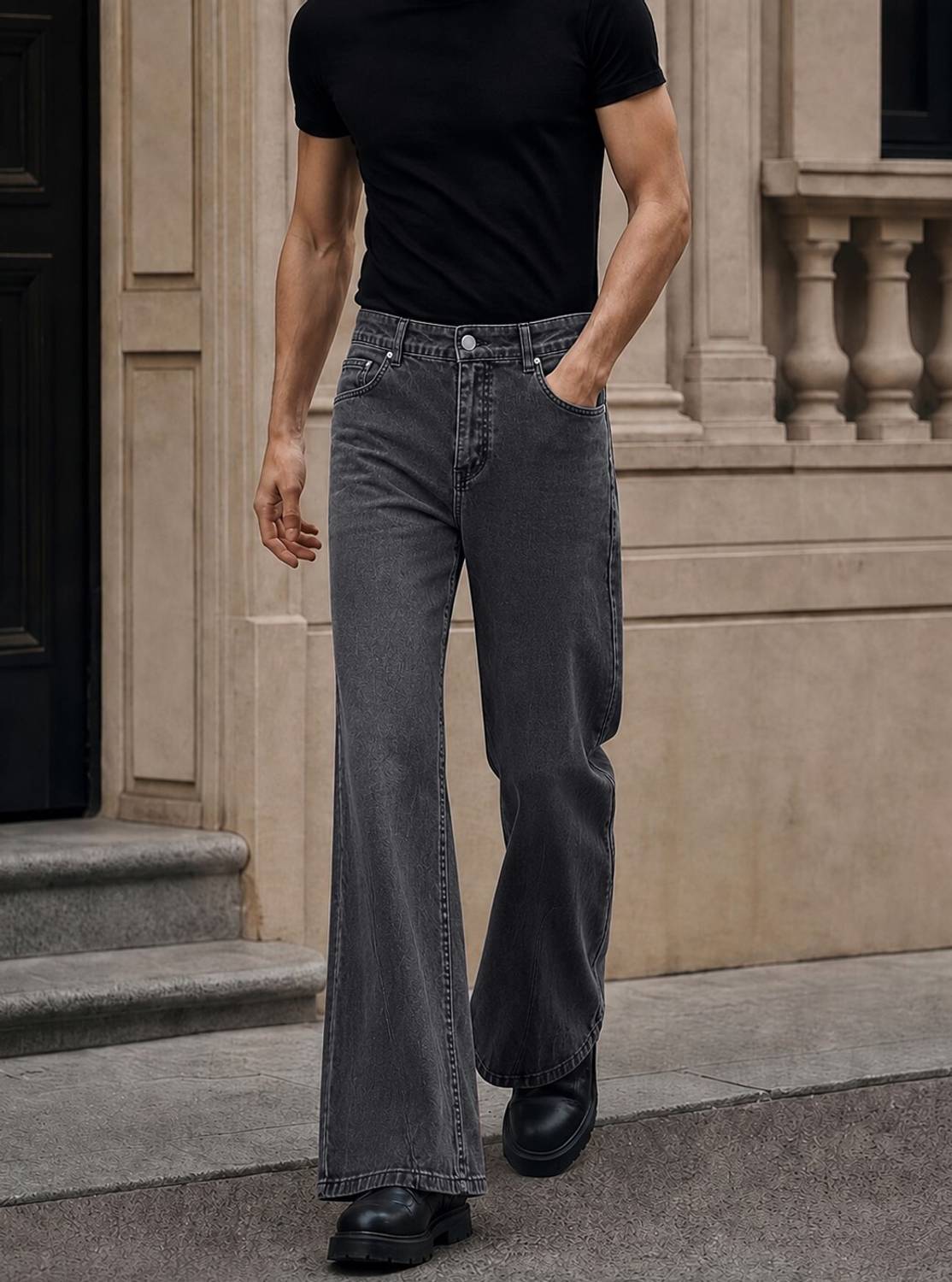 MOTREX Boot-Leg Men Dark Grey Jeans - Image 2