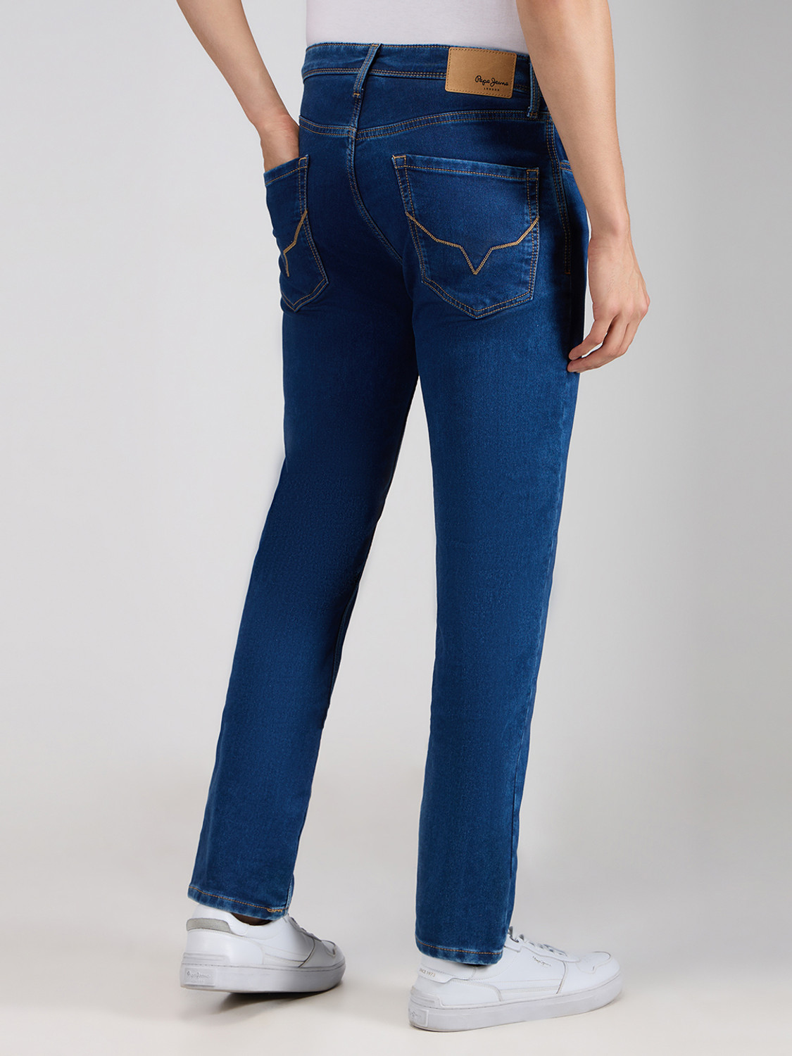 Image of Pepe Jeans Straight Fit Men Blue Jeans