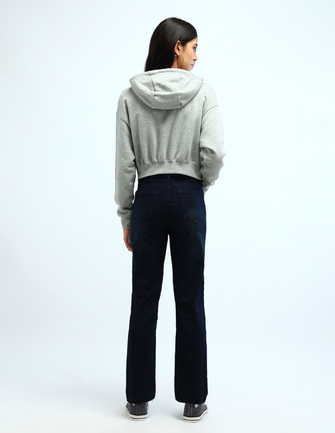 Image of FLYING MACHINE Straight Fit Women Blue Jeans
