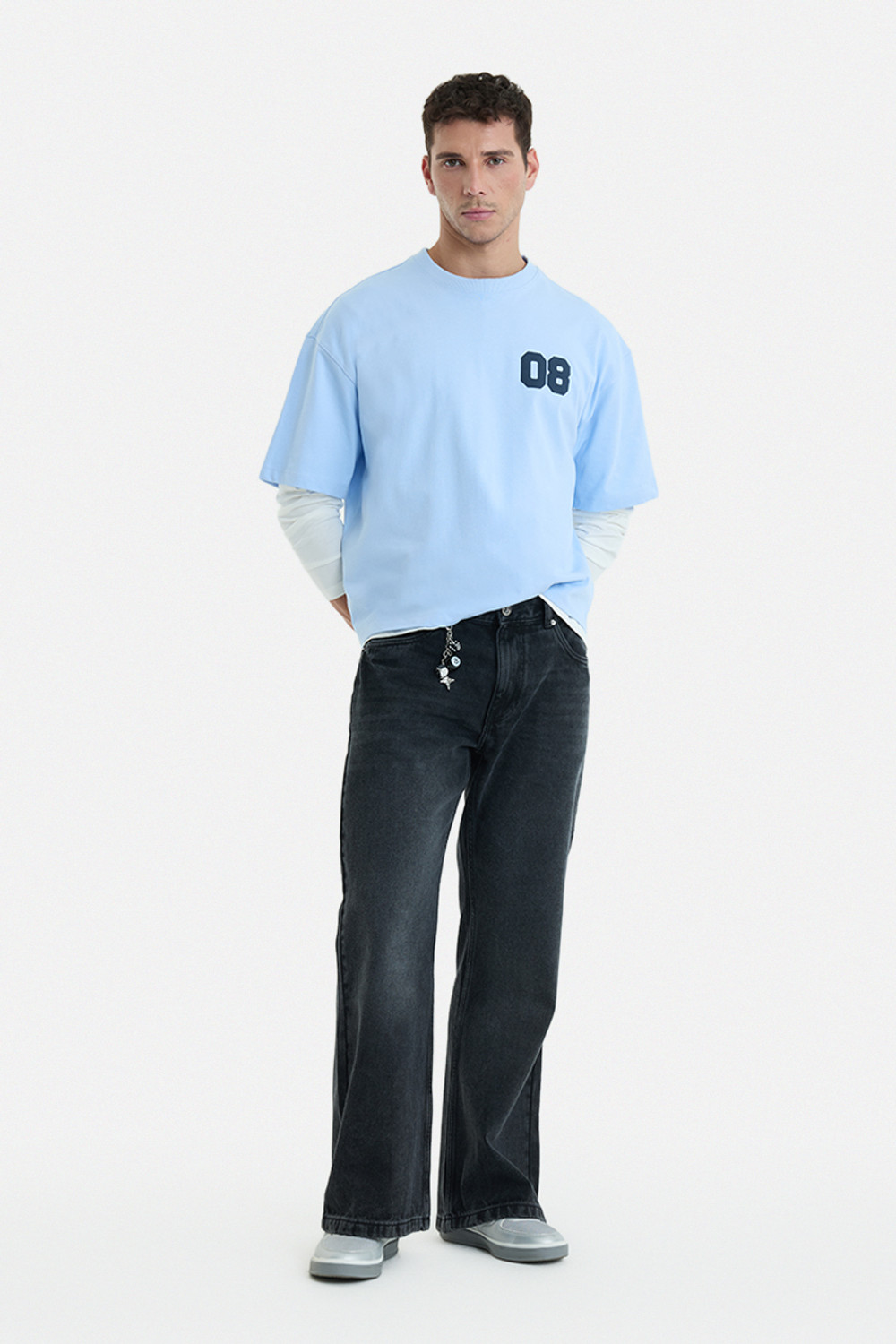 Image of Snitch Men Flared Mid Rise Black Jeans