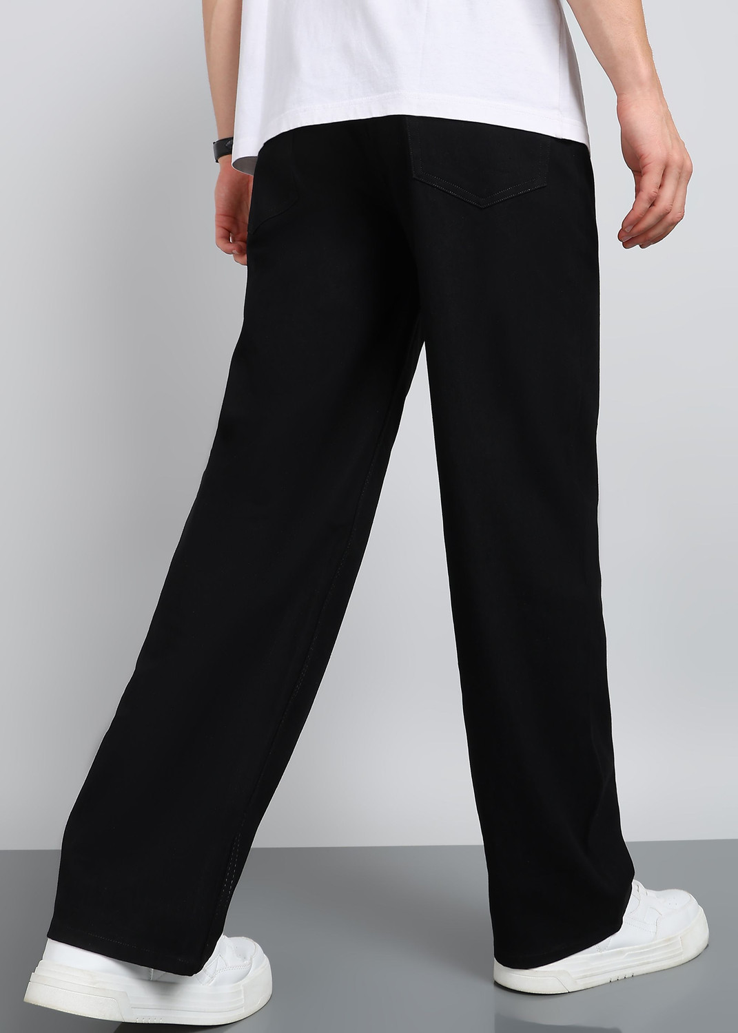 Image of JAAR FASHION Loose Fit Men Black Jeans