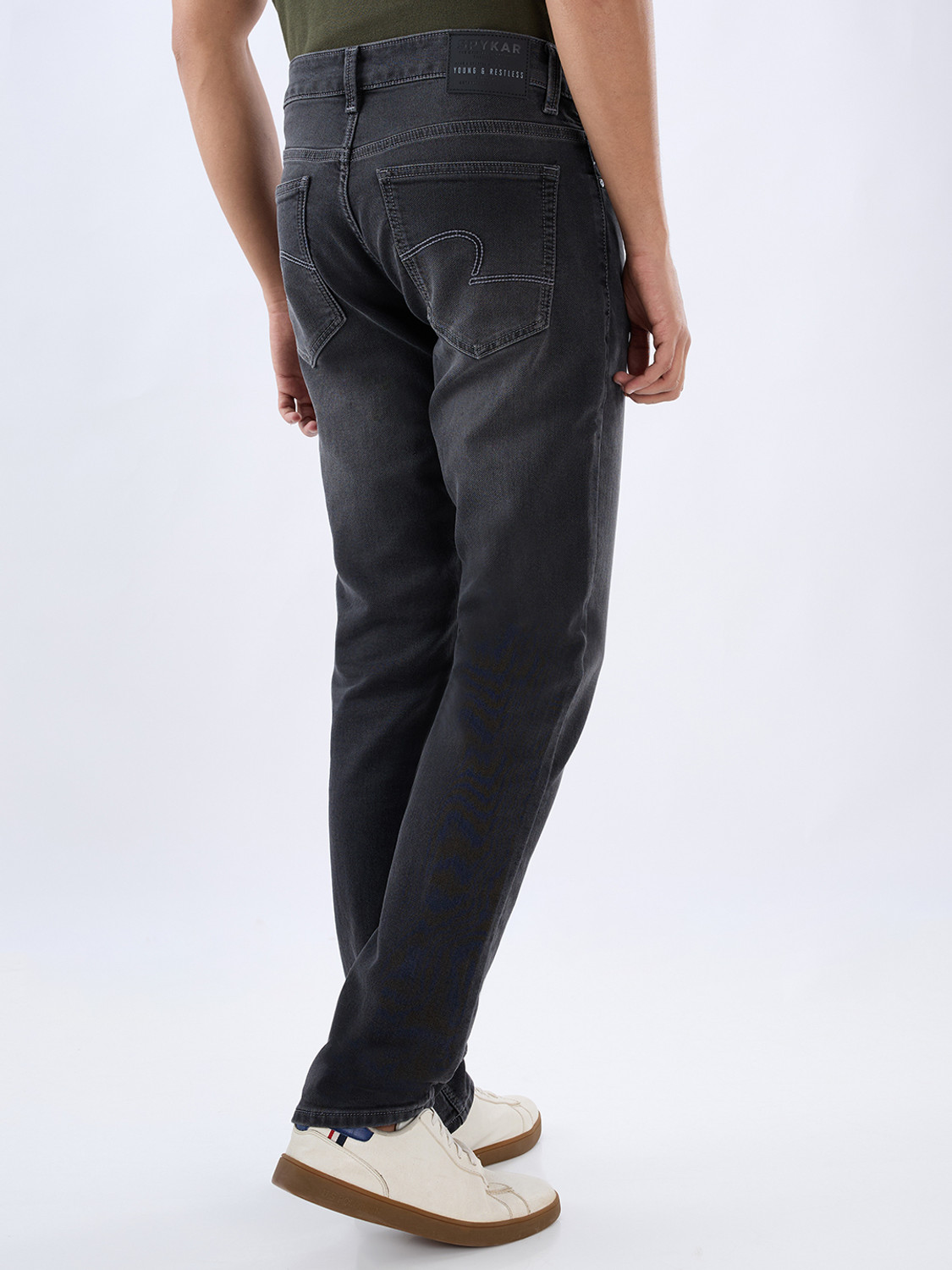 Image of Spykar Regular Men Grey Jeans