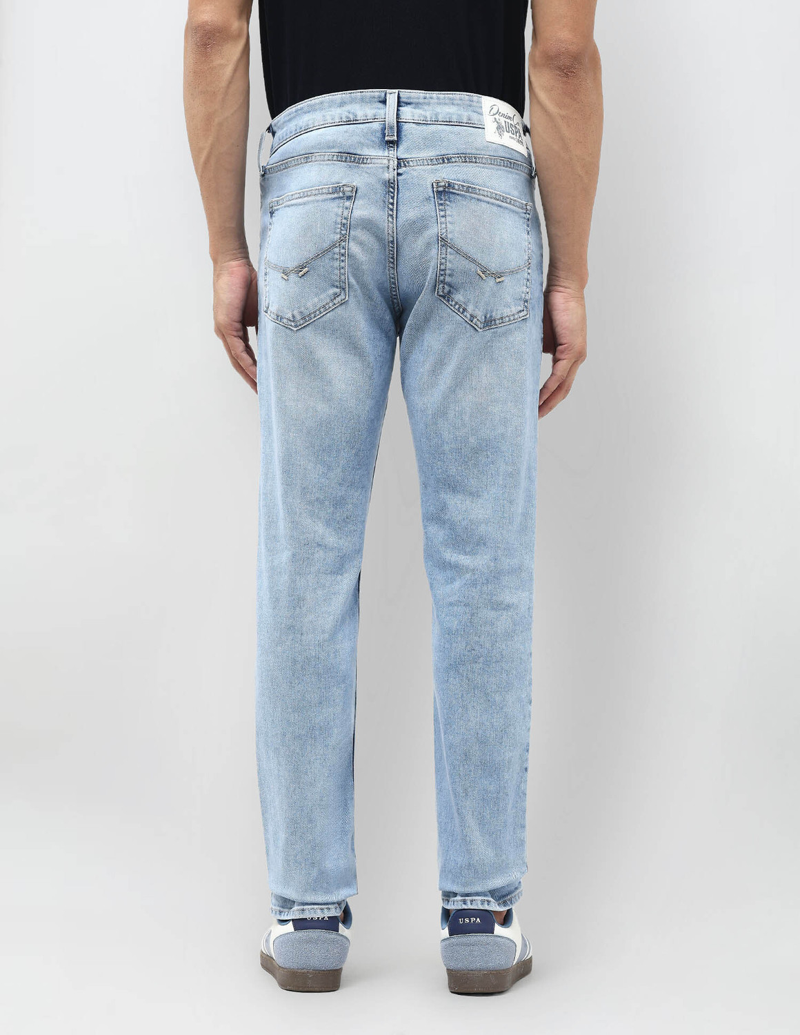 Image of U.S. Polo Assn. Denim Co. Tapered Fit Men Blue Jeans